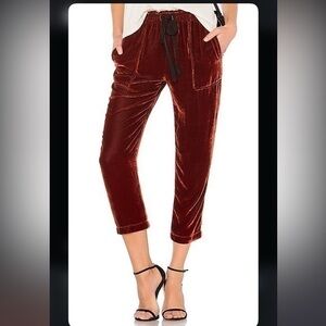 Raquel Allegra Velvet Drawstring Pants 1 S